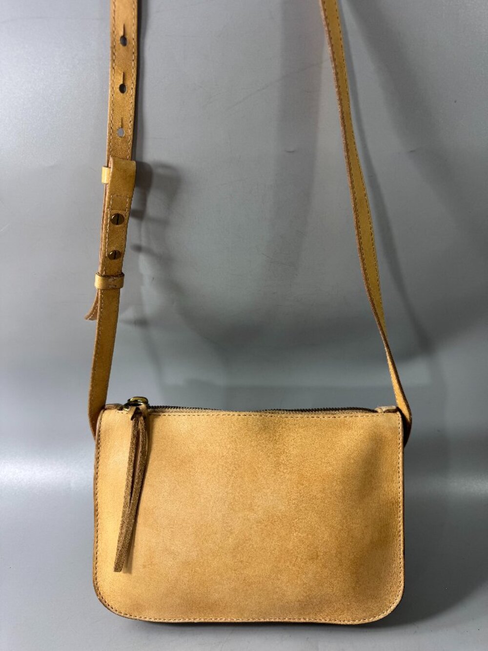 Authentic MADEWELL The Simple Crossbody Bag Camel Leather